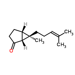 Bicyclo[3.1.0]hexan-2-one, 6-methyl-6-(4-methyl-3-pentenyl)-, (1R,5S,6R)-rel-(+)- (9CI) structure