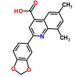 2-(1,3-Benzodioxol-5-yl)-6,8-dimethyl-4-quinolinecarboxylic acid结构式