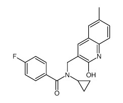 Benzamide, N-cyclopropyl-N-[(1,2-dihydro-6-methyl-2-oxo-3-quinolinyl)methyl]-4-fluoro- (9CI) Structure