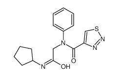 1,2,3-Thiadiazole-4-carboxamide,N-[2-(cyclopentylamino)-2-oxoethyl]-N-phenyl-(9CI) structure