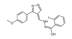 2-iodo-N'-[(E)-[3-(4-methoxyphenyl)pyrazol-4-ylidene]methyl]benzohydrazide Structure