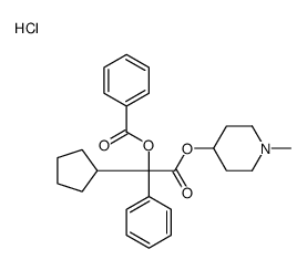 [1-cyclopentyl-2-(1-methylpiperidin-4-yl)oxy-2-oxo-1-phenylethyl] benzoate,hydrochloride结构式