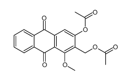 3-acetoxy-2-acetoxymethyl-1-methoxy-anthraquinone结构式