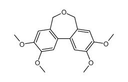 2,3,9,10-tetramethoxy-5,7-dihydrodibenz(c,e)oxepine结构式