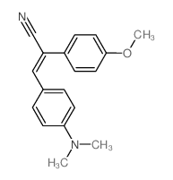 3-(4-dimethylaminophenyl)-2-(4-methoxyphenyl)prop-2-enenitrile structure