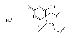 sodium,5-(2-methylpropyl)-6-oxo-5-(1-prop-2-enylsulfanylethyl)-2-sulfanylidenepyrimidin-4-olate Structure