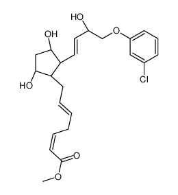 (2E,5E)-7-[(1R)-2β-[(E,R)-4-(3-Chlorophenoxy)-3-hydroxy-1-butenyl]-3α,5α-dihydroxycyclopentan-1α-yl]-2,5-heptadienoic acid methyl ester结构式