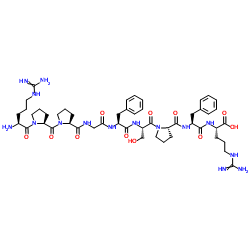 Bradykinin acetate salt Structure