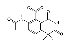 7-acetamido-4,4-dimethyl-8-nitro-2H,4H-isoquinoline-1,3-dione结构式