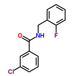 3-Chloro-N-(2-fluorobenzyl)benzamide结构式