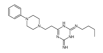 2-N-butyl-6-[2-(4-phenylpiperazin-1-yl)ethyl]-1,3,5-triazine-2,4-diamine Structure