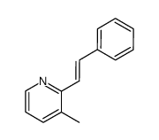 3-methyl-2-[(E)-2-phenylethenyl]pyridine结构式