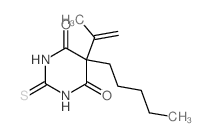 5-pentyl-5-prop-1-en-2-yl-2-sulfanylidene-1,3-diazinane-4,6-dione结构式