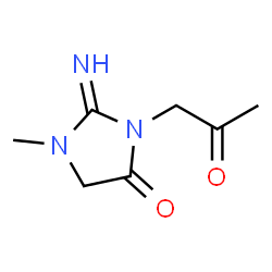 4-Imidazolidinone,2-imino-1-methyl-3-(2-oxopropyl)-(9CI) Structure