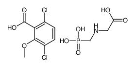 3,6-dichloro-2-methoxy-benzoic acid, 2-(phosphonomethylamino)acetic ac id structure