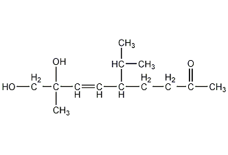 (2R,3E,5S)-1,2-二羟基-5-异丙基-2-甲基-3-壬烯-8-酮结构式