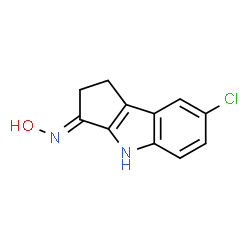 (E)-7-chloro-1,2-dihydrocyclopenta[b]indol-3(4H)-one oxime结构式