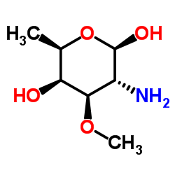 beta-D-Galactopyranose, 2-amino-2,6-dideoxy-3-O-methyl- (9CI)结构式