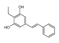 3,5-dihydroxy-4-ethylstilbene Structure