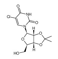 5-Chloro-2',3'-O-isopropylidene-D-uridine结构式