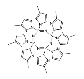 2,2,4,4,6,6,8,8-octakis(3-methyl-1H-pyrazol-1-yl)-1,3,5,7,2l5,4l5,6l5,8l5-tetrazatetraphosphocine Structure