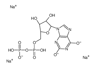 Xanthosine 5'-(trihydrogen diphosphate), trisodium salt Structure