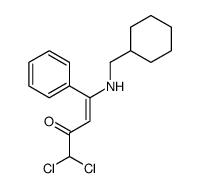 1,1-dichloro-4-(cyclohexylmethylamino)-4-phenylbut-3-en-2-one结构式