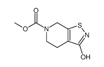 3-hydroxy-4,5,6,7-tetrahydroisothiazolo[5,4-c]pyridine-6-carboxylic acid methyl ester结构式