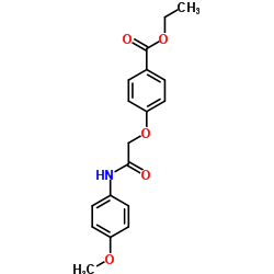 Ethyl 4-{2-[(4-methoxyphenyl)amino]-2-oxoethoxy}benzoate结构式