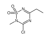 3-chloro-5-ethyl-2-methyl-1,2,4,6-thiatriazine 1,1-dioxide Structure