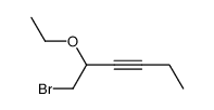 ethyl-(1-bromomethyl-pent-2-ynyl)-ether Structure