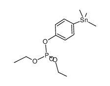 O,O-diethyl O-4-trimethylstannylphenyl phosphate Structure