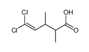 5,5-dichloro-2,3-dimethylpent-4-enoic acid Structure