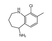 9-chloro-8-methyl-2,3,4,5-tetrahydro-1H-1-benzazepin-5-amine结构式