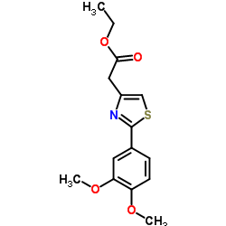 [2-(3,4-DIMETHOXY-PHENYL)-THIAZOL-4-YL]-ACETIC ACID ETHYL ESTER结构式