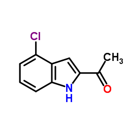 1-(4-Chloro-1H-indol-2-yl)ethanone结构式