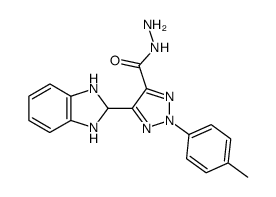 5-(2,3-Dihydro-1H-benzoimidazol-2-yl)-2-p-tolyl-2H-[1,2,3]triazole-4-carboxylic acid hydrazide结构式