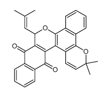 3,10-Dihydro-3,3-dimethyl-10-(2-methyl-1-propenyl)naphtho[2,3-d]pyrano[3',2':3,4]naphtho[1,2-b]pyran-11,16-dione Structure