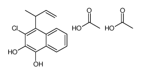 acetic acid,4-but-3-en-2-yl-3-chloronaphthalene-1,2-diol Structure