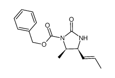 (4S,5R)-benzyl 5-methyl-2-oxo-4-((E)-prop-1-enyl)imidazolidine-1-carboxylate结构式