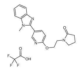 1-(2-(5-(1-methyl-1H-benzoimidazol-2-yl)pyridin-2-yloxy)ethyl)pyrrolidin-2-one trifluoroacetate Structure