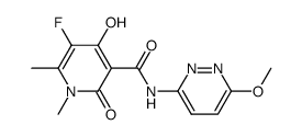 N-(6-methoxy-3-pyridazinyl)-1,6-dimethyl-5-fluoro-4-hydroxy-2-oxo-1,2-dihydropyridine-3-carboxamide Structure