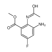 methyl 2-acetamido-3-amino-5-fluorobenzoate结构式