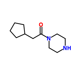 1-(cyclopentylacetyl)piperazine Structure