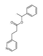 rac-3-(3-pyridine)propionic acid 1-phenyl-ethyl ester Structure