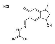 (1,2,3,6-tetrahydro-3-hydroxy-1-methyl-6-oxo-5H-indol-5-al) semicarbazone monohydrochloride结构式