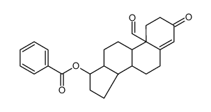 10-FORMYL-13-METHYL-3-OXO-2,3,6,7,8,9,10,11,12,13,14,15,16,17-TETRADECAHYDRO-1H-CYCLOPENTA[A]PHENANTHREN-17-YL BENZOATE结构式