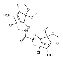 1,3-Bis-(1,2,3,4-tetrachloro-7,7-dimethoxy-bicyclo[2.2.1]hept-5-en-2-ylmethyl)-thiourea Structure