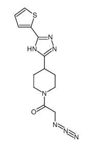 2-azido-1-[4-(5-thiophen-2-yl-4H-[1,2,4]triazol-3-yl)piperid-1-yl]ethanone Structure