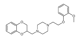 1-(7,10-dioxabicyclo[4.4.0]deca-1,3,5-trien-9-ylmethyl)-4-[2-(2-methox yphenoxy)ethyl]piperazine结构式